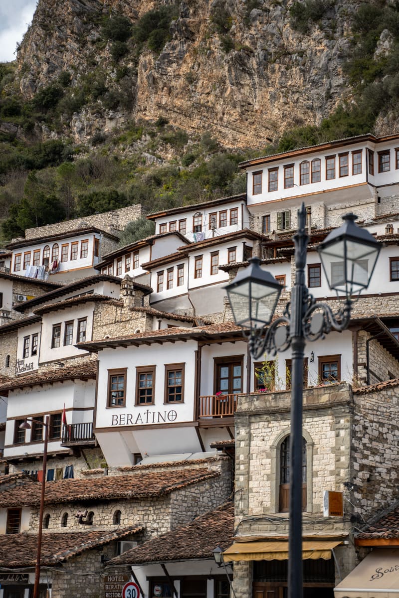 Cliffside Berat Houses — Albania